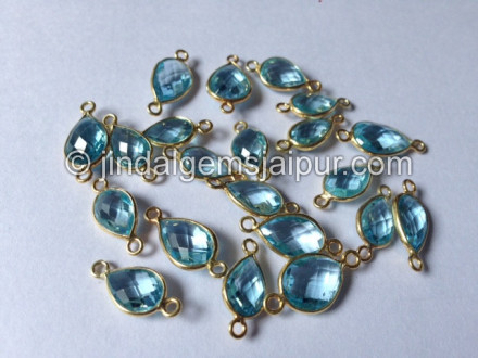 Gold Vermeil Sky Blue Topaz Pear Connector